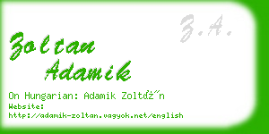 zoltan adamik business card